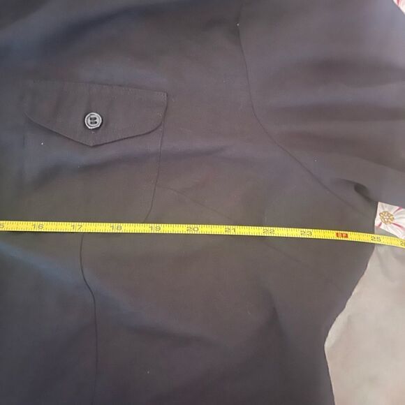 Joanna Plus Vintage Boyfriend Black Button Up Blouse - Picture 12 of 13